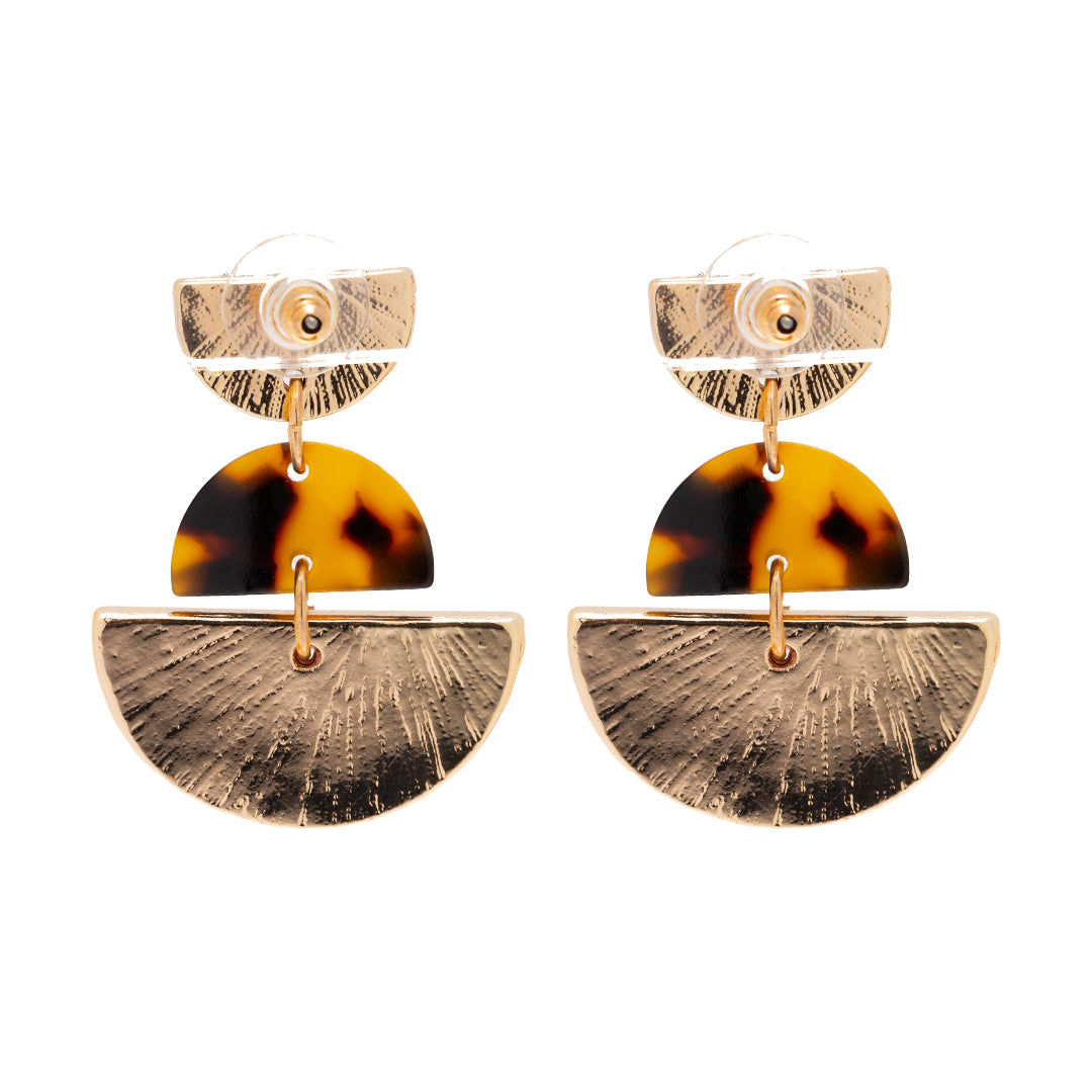 Half Moon Animal Prints Earring