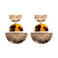 Half Moon Animal  Prints Earring